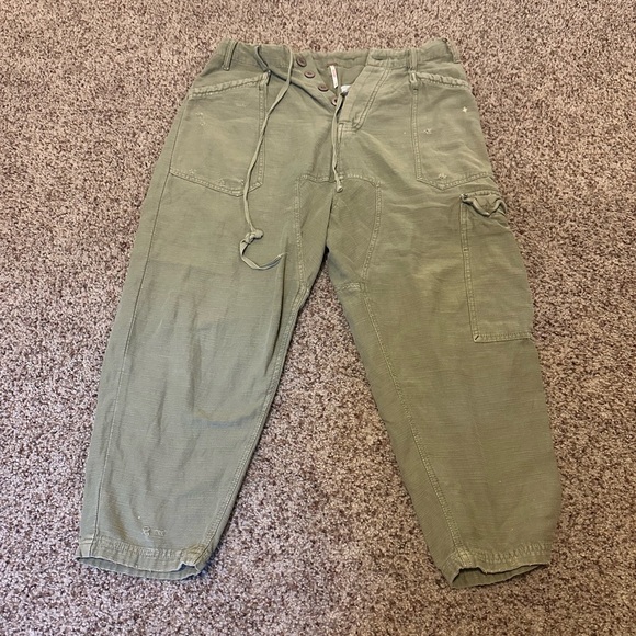 Free people Olive Green Women's Pants - Picture 2 of 4